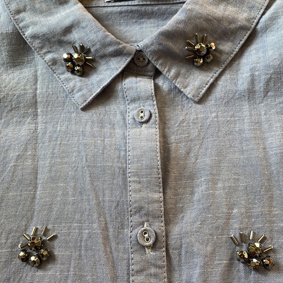 Cropped top from Dex in 100% cotton. Pale blue colour. Size US S - Picture 6 of 8